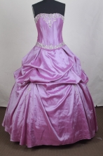 Simple Ball gown Strapless Floor-length Vintage Quinceanera Dresses Style FA-W-r05