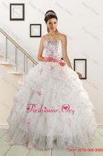 Sweetheart 2015 Elegant Quinceanera Dresses with Appliques and Belt XFNAO172FOR