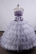 Wonderful Ball gown Strapless Floor-length Vintage Quinceanera Dresses L42401