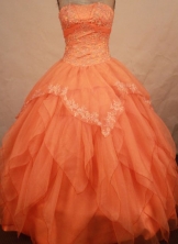 Wonderful Ball gown Strapless Floor-length Vintage Quinceanera Dresses Style FA-W-307