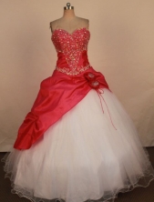 Affordable Ball Gown Sweetheart Neck Floor-Length Quinceanera Dresses LZ42481