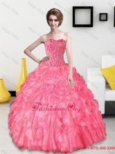 Discount 2015 Beading and Ruffles Sweetheart Quinceanera Dresses  QDDTD2002FOR