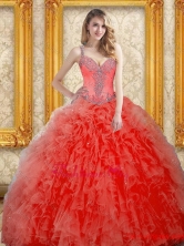 Modern Beading and Ruffles Coral Red Quinceanera Dress SJQDDT27002-3FOR