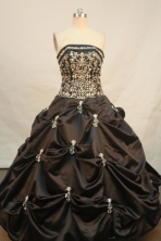 Modest Ball gown Strapless Floor-Length Quinceanera Dresses Style FA-Y-159