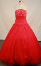 Modest Ball gown Strapless Floor-Length Quinceanera Dresses Style FA-Y-166
