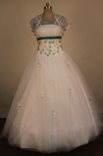 Popular Ball Gown Straps Floor-Length White Beading Quinceanera Dresses Style FA-S-278
