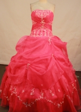 Sweeet Ball Gown Strapless Floor-Length Quinceanera Dresses Style X042476