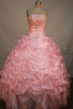 Sweet Ball Gown Strapless Floor-Length Quinceanera Dresses Style X042422