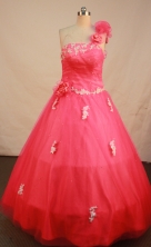 Sweet Ball gown One shoulder neck Floor-Length Quinceanera Dresses Style FA-Y-123