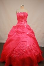 Sweet Ball gown Strapless Floor-Length Quinceanera Dresses Style FA-Y-148