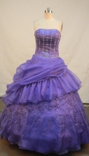 Sweet Ball gown Strapless Floor-Length Quinceanera Dresses Style FA-Y-164