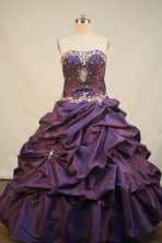 Sweet Ball gown Strapless Floor-length Quinceanera Dresses Style FA-C-096