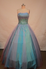 Sweet Ball gown Strapless Floor-length Quinceanera Dresses Style FA-C-100