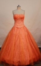 Elegant ball gown strapless floor-length quinceanera dresses Style X042419