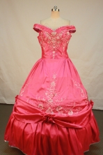 Luxurious Ball Gown Off The Shoulder Neckline Floor-Length Spring Hot Pink Quinceanera Dress LJ42449