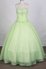 Popular Ball Gown Sweetheart Floor-length Green Quinceanera Dress Y042650