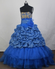 2012 Popular Ball Gown Strapless Floor-Length Quinceanera Dresses Style JP42656