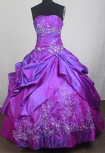 Classical Ball Gown Strapless Floor-length Quinceanera Dress LZ426055