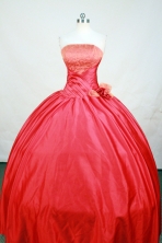 Exquisite Ball Gown Strapless Floor-Length Hot Pink Beading Quinceanera Dresses Style FA-S-157