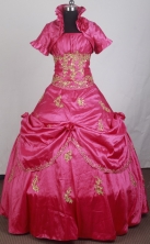 2012 Modest Ball Gown Strapless Floor-length Qunceanera Dress Style RQDC09