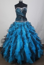 2012 Modest Ball Gown Sweetheart Neck Floor-Length Quinceanera Dresses Style JP42632