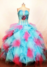 Wonderful Ball Gown Strapless Floor-length Organza Quinceanera dress Style FA-L-289