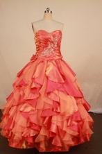 Brand New Ball Gown Sweetheart Neck Floor-Length Quinceanera Dresses TD2460