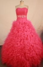 Cute Ball Gown Sweetheart Floor-length Quinceanera Dresses Beading Style FA-Z-0300