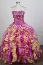 Exquisite Ball gown Sweetheart Floor-length Quinceanera Dresses Style FA-W-r37