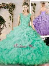 Latest Sweetheart Appliques Quinceanera Dresses with Brush Train SJQDDT226002FOR