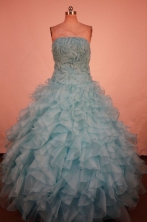 Luxury Ball Gown Strapless Floor-Length Quinceanera Dresses TD2467