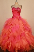 Luxury Ball Gown Sweetheart Neck Floor-Length Hot Pink Beading Quinceanera Dresses Style FA-S-251