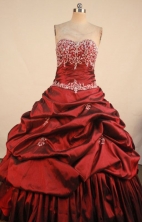 Luxury Ball Gown Sweetheart Neck Floor-Length Quinceanera Dresses TD2472