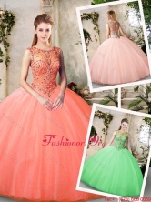 Luxury Bateau and Beading Quinceanera Dresses SJQDDT224002-1FOR
