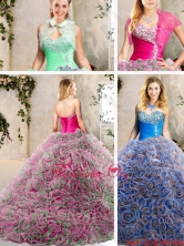 Luxury Sweetheart Quinceanera Dresses with Beading and Ruffles SJQDDT211002FOR