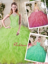 Modern Ball Gown Quinceanera Dresses with Appliques and Ruffles SJQDDT228002-1FOR