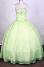 Popular Ball Gown Sweetheart Floor-length Green Quinceanera Dress Y042650