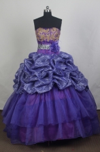 Modest Ball Gown Strapless Floor-length Quinceanera Dress ZQ12426083