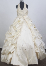 Popular Ball Gown Halter Top Floor-length Quinceanera Dress ZQ12426041