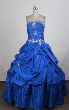 Exquisite Ball Gown Strapless Floor-length Quinceanera Dress ZQ12426064