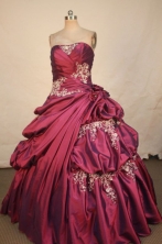 Classical Ball Gown Strapless Floor-length Quinceanera dress Style X042486