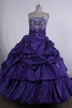 Elegant Ball gown Strapless Floor-Length Quinceanera Dresses Style FA-Y-14