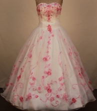 Exclusive Ball Gown Strapless Floor-Length Quinceanera Dresses TD2476