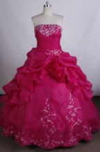 Exquisite Ball gown Strapless Floor-Length Quinceanera Dresses Style FA-Y-104