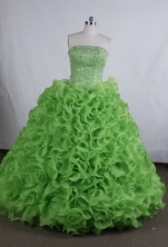 Exquisite Ball gown Strapless Floor-Length Quinceanera Dresses Style FA-Y-12