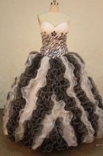 Gorgeous Ball Gown Sweetheart Floor-length White Organza Quinceanera dress Style FA-L-250