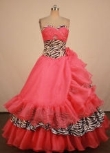 Luxurious Ball Gown Sweetheart Neck Floor-Lengtrh Light Quinceanera Dresses Style LJ042436
