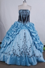 Modest Ball gown Strapless Floor-Length Quinceanera Dresses Style FA-Y-19