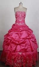 Perfect Ball Gown Strapless Floor-length Quinceanera Dress ZQ12426024