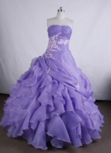 Perfect Ball gown Strapless Floor-Length Quinceanera Dresses Style FA-Y-26